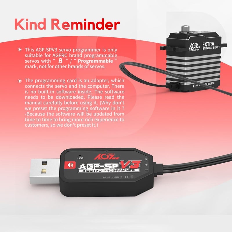 AGFRC USB Servo Programmer Card for Servos with Programmable Marked(AGF-SPV3) - Image 4